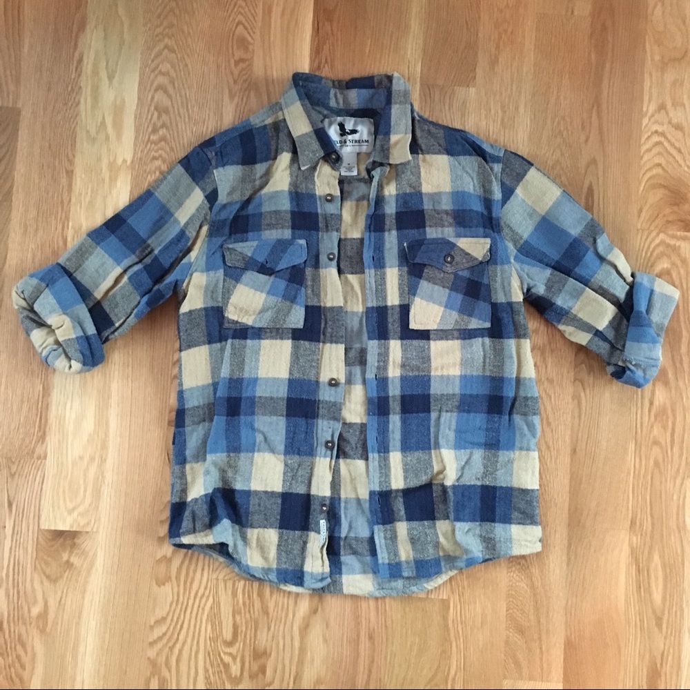 Oversized Plaid Button Down Top